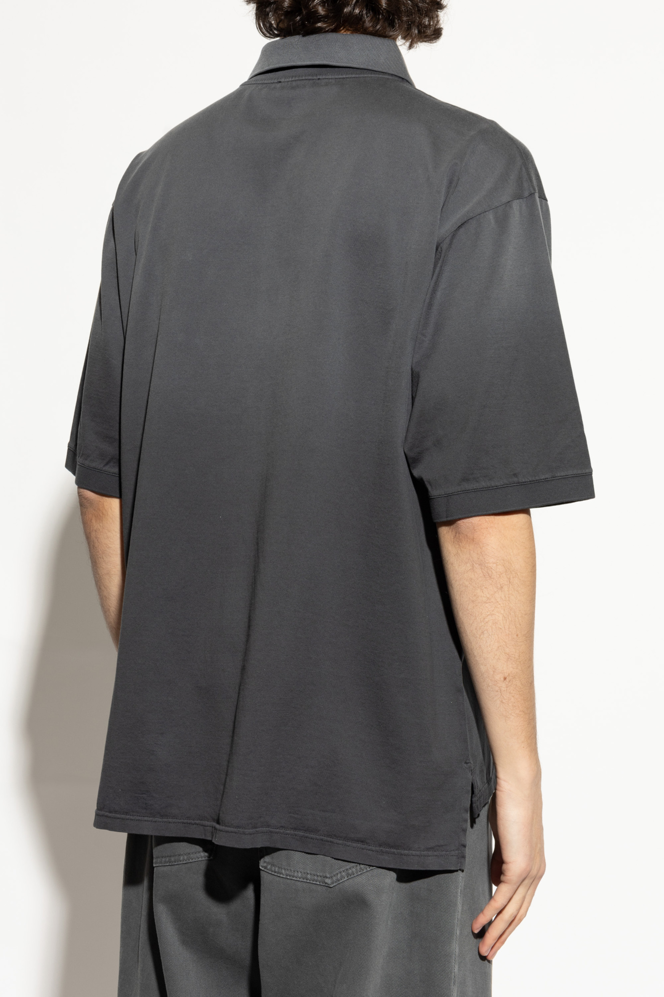 Tシャツ・カットソー ALEXANDER MCQUEEN Embroidered Cotton Oversize Polo Shirt Alexander McQueen Cotton polo with embroidered logo | Men's